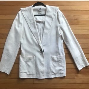 Hermes Ivory Linen Blazer 42 EU